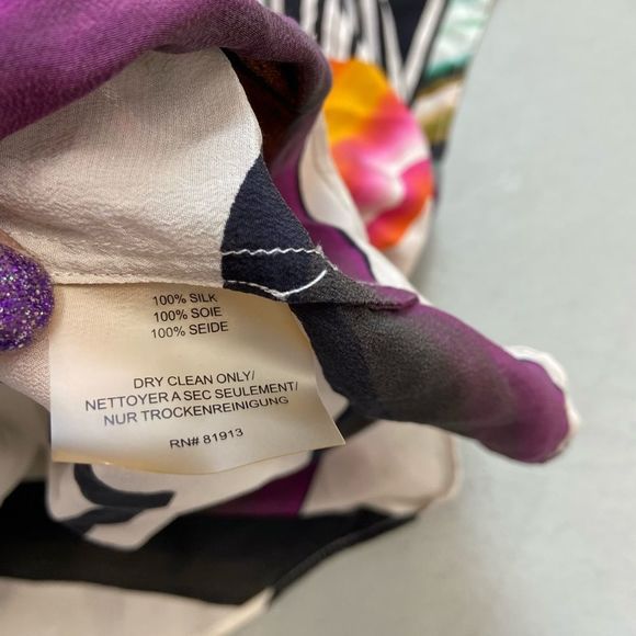 ROBERT GRAHAM GORGEOUS SILK TUNIC TOP SZ L VS - Picture 5 of 6